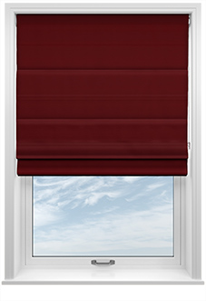 Shima Faux Silk, Claret - Twist&Fit Roman Blind